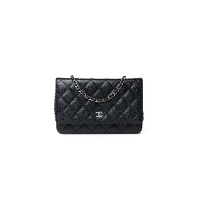 CHANEL CAVIAR QUILTED WALLET ON CHAIN WOC 1549553 (20*12*3cm)